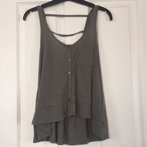 loose green tank top